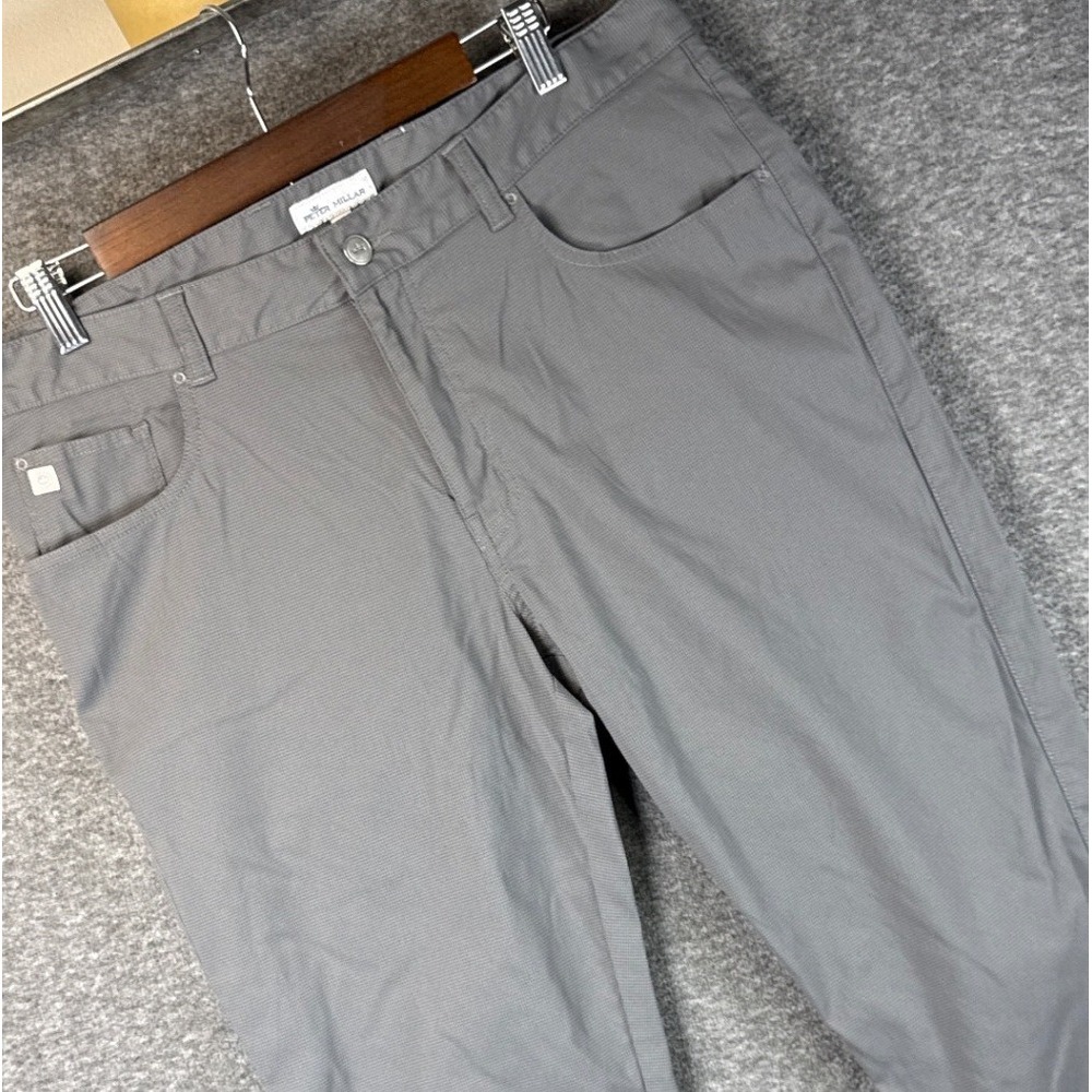 Peter Millar Performance 5-Pocket Pants Iron Grey Men 36x28 MF20EB51FB Golf Sail